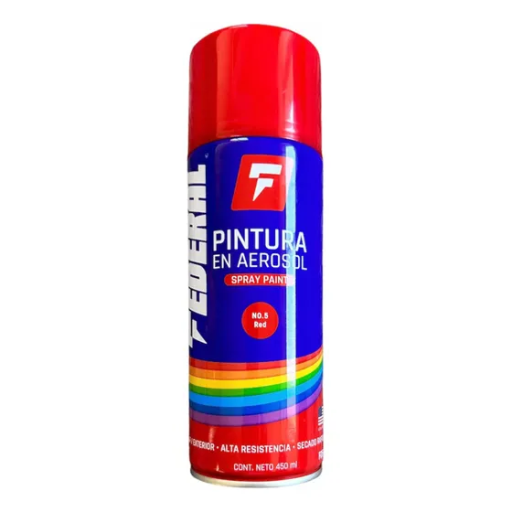 Pintura En Spray Cromado | Rojo |  Marca: Federal