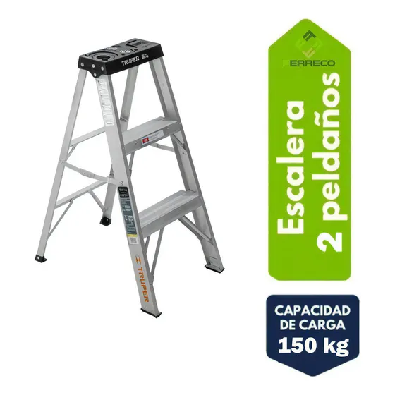 Escalera De Aluminio Tipo Tijera Tipo Iii 2 Escalones Pasos Alta Calidad