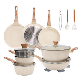 Hogarico Juego De 19 Ollas Y Sartenes Con Utensilios De Cocina Antiadherentes De Inducción Blanco Hogarico Juego De 19 Ollas Y Sartenes Con Utensilios De Cocina Antiadherentes De Inducción Blanco