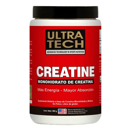 Creatina monohidratada Ultra Tech Classic en polvo Sin sabor x 500g