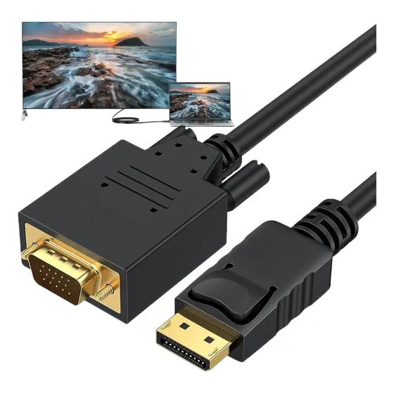 Cable Adaptador Display Port A Vga 2 Metros 