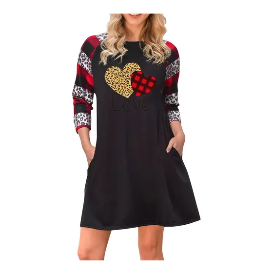Vestido Fiesta Noche Ama Casa Estampado Dia San Valentin 80