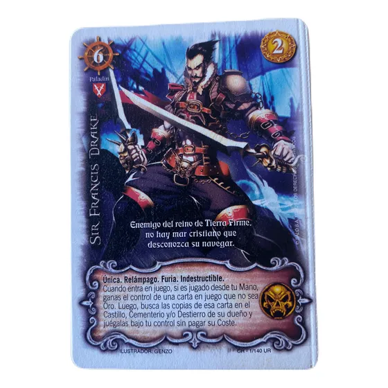 Sir Francis Drake Sin Foil Ultra Real Carta Mitos Y Leyendas