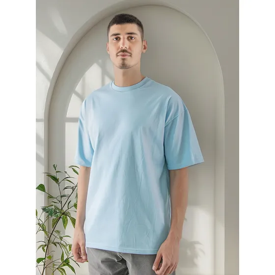 Remera Oversize Basic Algodon Premium Hombre Kinoa Denim