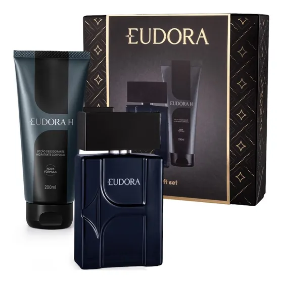 Eudora H Masculino 100ml + Hidratante H 200ml / Presente