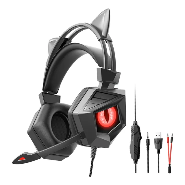 Audifonos Gamer Diadema Con Microfono Luz Rgb Para Xbox Ps5