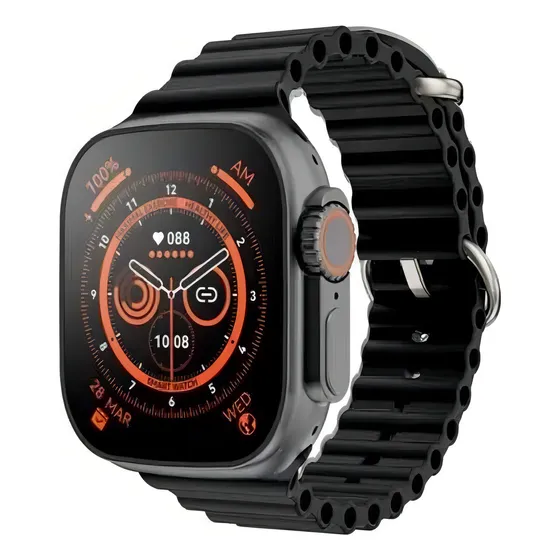 Smartwatch Genérica t800 ultra tela de 1.99" com pulseira de silica gel - cor preto