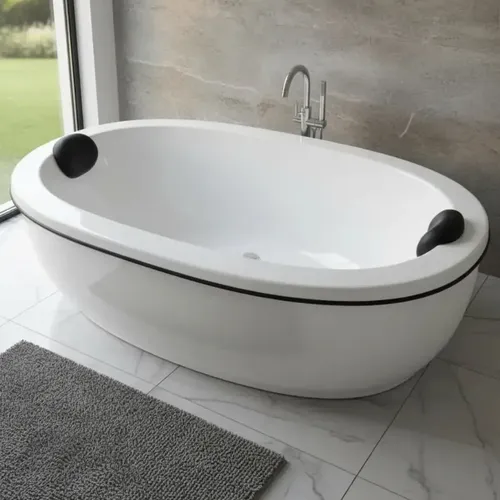プルメリア2500mlセット Kit Banheira Freestanding Venezza 1.50m C/misturador Cromado