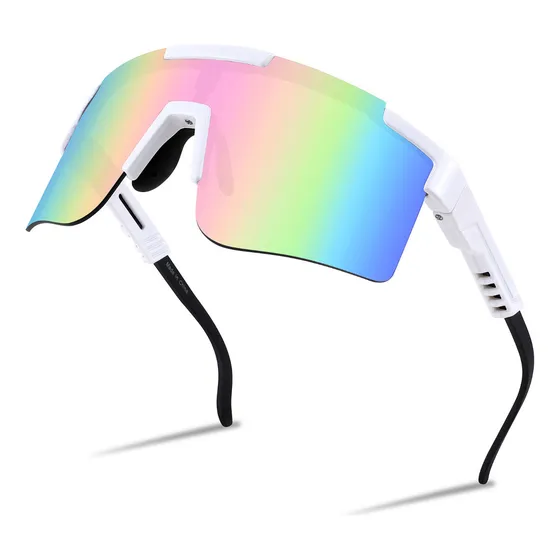 Gafas De Sol Feisedy Deportivas Y Ajustables Para Ciclismo Lente Rainbow-mirror