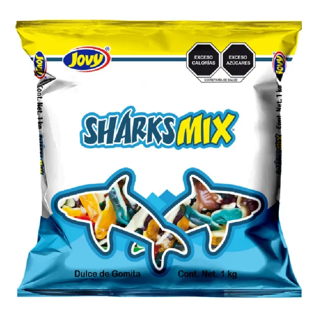 Gomitas De Tiburones Mix De Colores Jovy 1kg