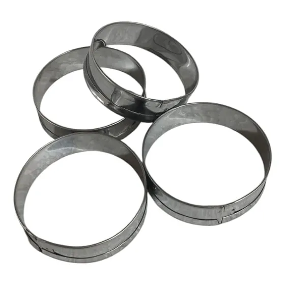 Kit De 4 Aros Inox Para Pan Tortuga 11x3 Cms Doble Pestaña