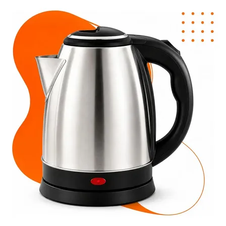 Chaleira Jarra Elétrica 1,8l Litros Em Inox Desligamento Automático Aquecimento Rápido Segura Café Chá Fácil Abertura Tampa Alça Hold On 220v