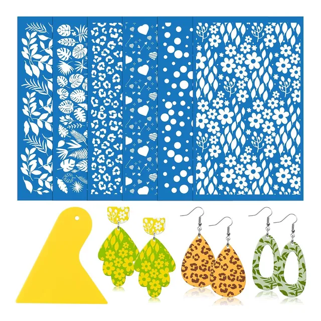 7 Plantilla Floral Para Arcilla Polimerica Nailon Pintura