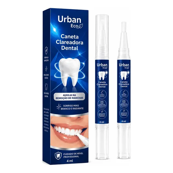 Caneta Clareadora Dental Urban Eco Remove Manchas Rotativa