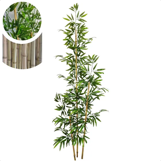 Bambu Artificial 2 Metros Grande Sem Vaso Decoração De Sala