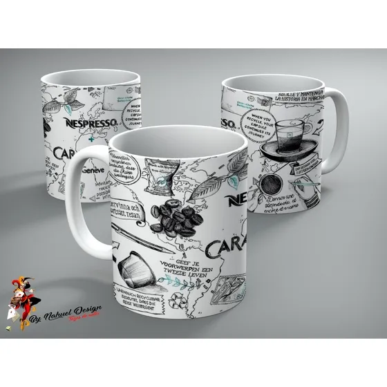 Taza De Ceramica Cafe Italy Art