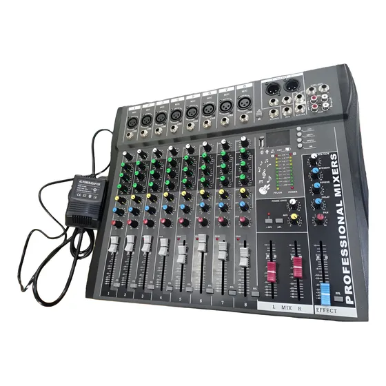 Consola Pasiva 8 Canales Bvk Phantom Usb Mp3 Aux