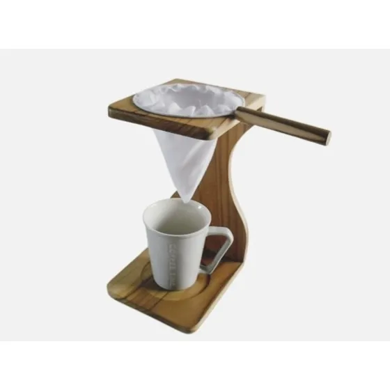 Soporte O Porta Colador Para Café En Madera De Teca