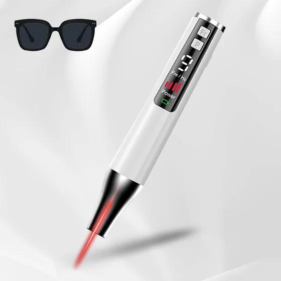 Boligrafo Rojo Recargable Gafa 1 Unidad Blanco