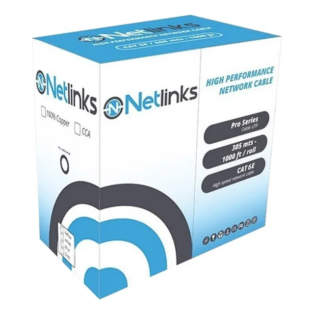 Cable Utp Cat 6 Netlinks Interior 70-30 Bobina 305 Mts
