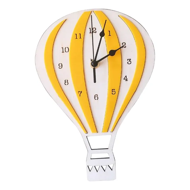 Reloj Globo Aire Caliente Dibujo Animado Para Manualidad