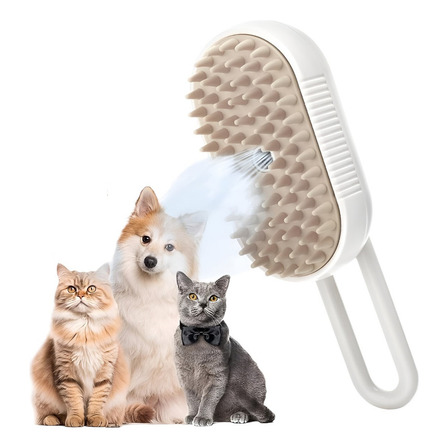 Cepillo Automatico A Vapor Perros Quita Pelos Gatos Blanco Cepillo Automatico A Vapor Perros Quita Pelos Gatos Blanco
