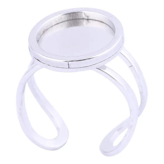 Anillos De Acero Inoxidable Para Hacer Joyas Montajes Cabujó