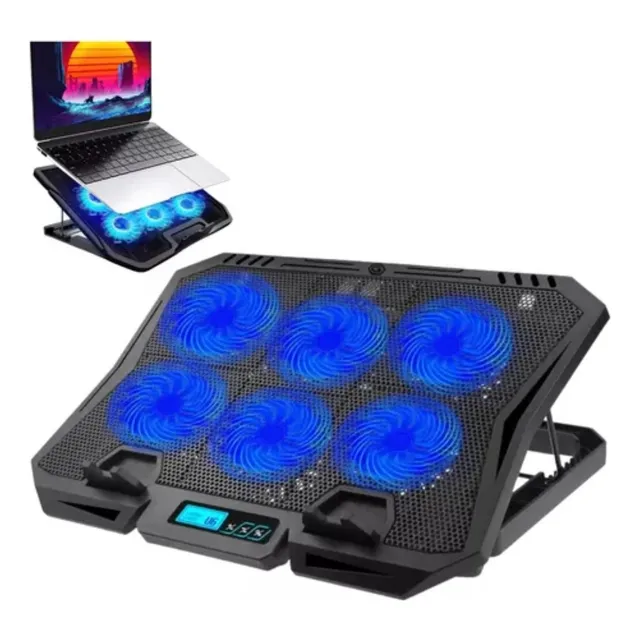 Cooler Laptop Notebook / 5 Ventiladores / Luces Led 