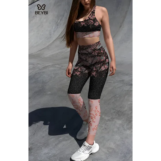 Conjunto Deportivo Lycra Estampado Beybi Varios Colores