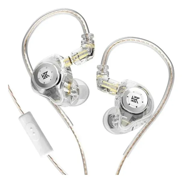 Auriculares intraurales Kz Edx Pro Dj Musicians Return Stage de cristal con micrófono