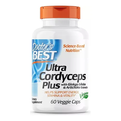 Ultra Cordyceps Plus Doctor's Best 60 Cáp Fecha De Cad Sep23 Sabor Sin Sabor