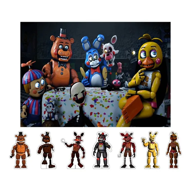 Kit Display De Mesa + Painel Festa Infantil Animatronics