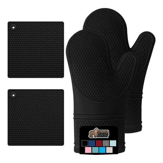 Conjunto De Mitones Y Trivets De Silicona Gorilla Grip