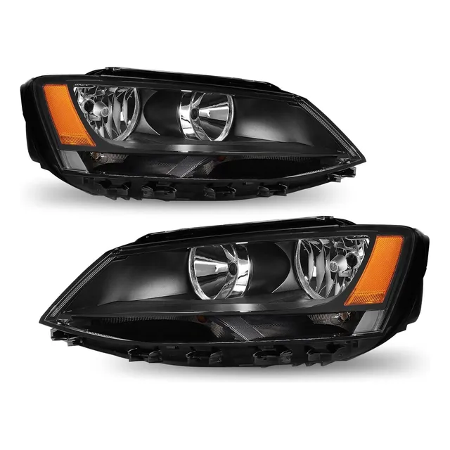 Faro Para Vw Jettamk6 2011 12 13 14 15 16 17 2018 Par Negro