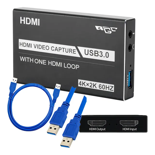 Capturadora Video Audio Streaming 4k 2k 1080p Hdmi Usb 3.0 60fps Para Ps5 Ps4 Ps3 Xbox Nintendo Camara / Marca Agc Tecnologia