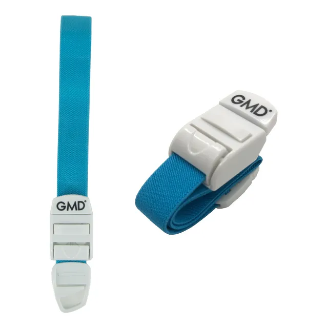 Torniquete Ajustable Para Enfermería Color Azul Cielo