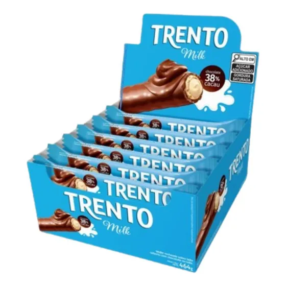 Chocolate Trento Milk Com 16 Unidades 29g