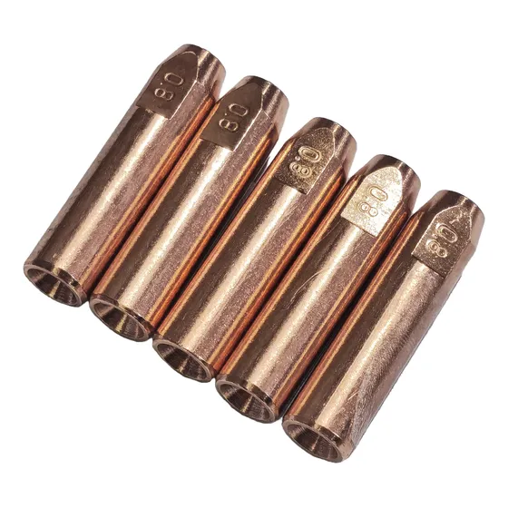 Boquilla Mig Tipo Bermard 400amp (5 Unidad) 0.8mm Sin Hilo