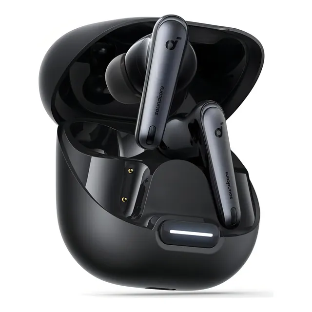 Audífonos In Ear Inalámbricos gamer Soundcore Liberty 4 NC,98.5% Reducción del Ruido,Cancelación Ruido Adaptable a oídos y Entorno,Hi-Res Audio,50 Horas,Carga inalámbrica, Bluetooth 5.3, Color Negro