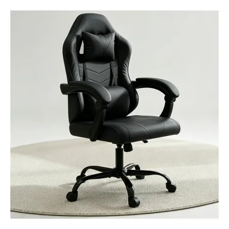 Silla Gamer Ergonómica Con Reposacabezas Y Soporte Lumbar