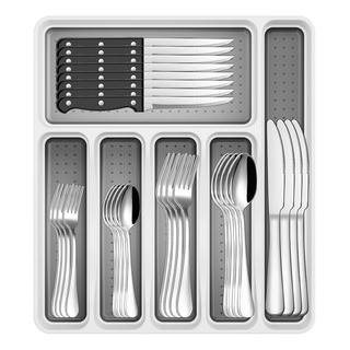 Juego De Cubiertos Inox. 49 Piezas - Organizador Incluido Juego De Cubiertos Inox. 49 Piezas - Organizador Incluido