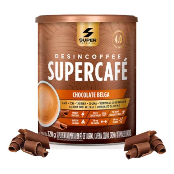 Supercafé Chocolate Belga 220g Desincoffee Termogênico