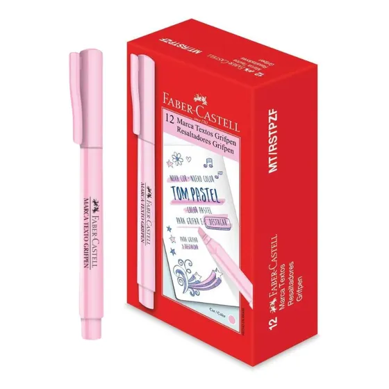 Kit 12 Marca Texto Faber Castell Grifpen - (cor À Escolher)