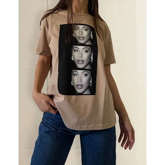 Remera Algodón Estampada Mujer Nylon Tini Stoessel