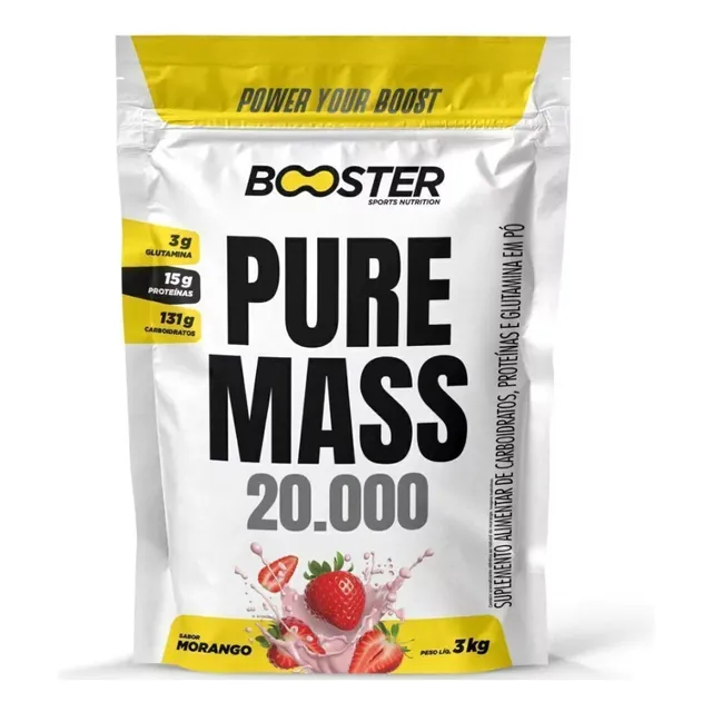 Hipercalórico Pure Mass Booster Sabor Morango 3kg