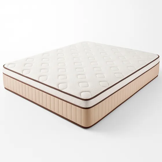 Colchón Narvaja Grand Pedic 2 plazas espuma alta densidad eurotop 32cm color beige y gris