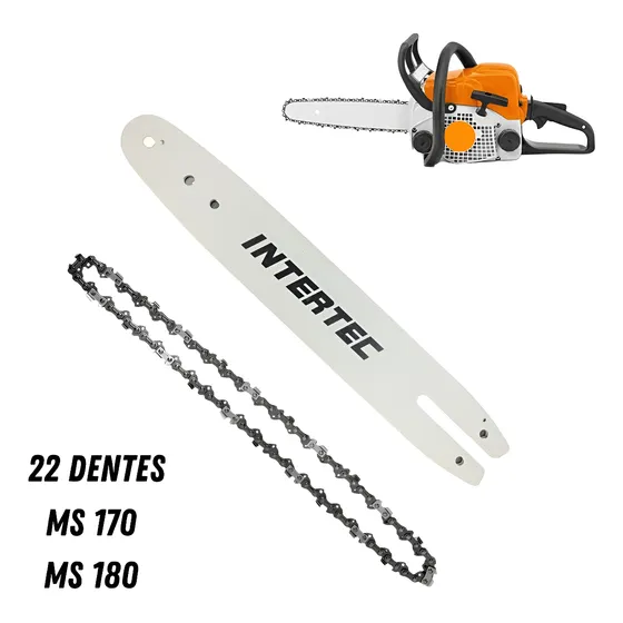 Sabre Saibro 30cm 22 Dente Motosserra Ms170 Ms180 + Corrente