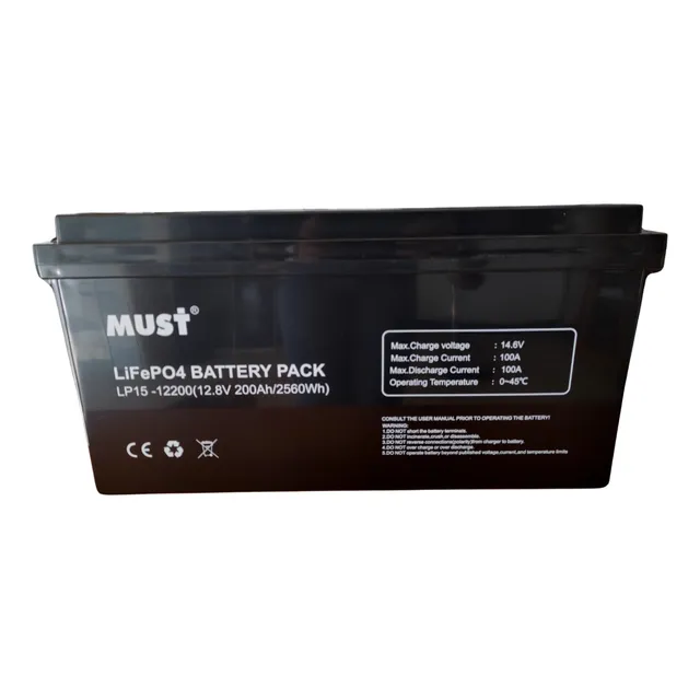 Bateria De Litio 12v 200ah Must Lp15-12200