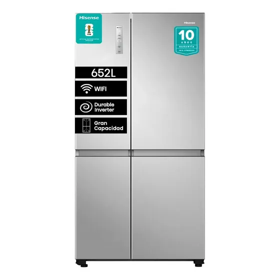 Refrigerador Hisense Side By Side 652 Lts No Frost Rs820nv Gris Oscuro