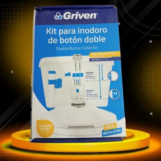 Herraje De Inodoro De Boton Doble Griven